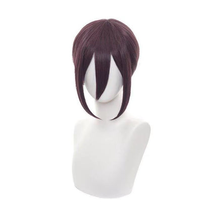 Serra Elétrica Homem Reze Cosplay Peruca Sintética Curta Reta Peruca Anime Coser Menina Bonito Fibra Resistente Ao Calor Peruca de Alta Qualidade Dia das Bruxas