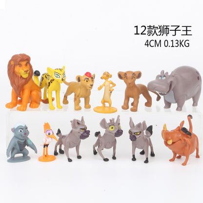 12Pçs/Conjunto Filme Desenho Animado O Rei Leão Simba Nala Timão Modelo Estatueta PVC Figuras de Ação Coleção de Brinquedos Clássicos Presentes Infantis