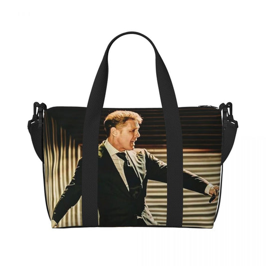 El Sol De Mexico Luis Miguel Beach Travel Bag Large Capacity Tote Bags for Gym Sport Women Shopping Duffle Shoulder Bag