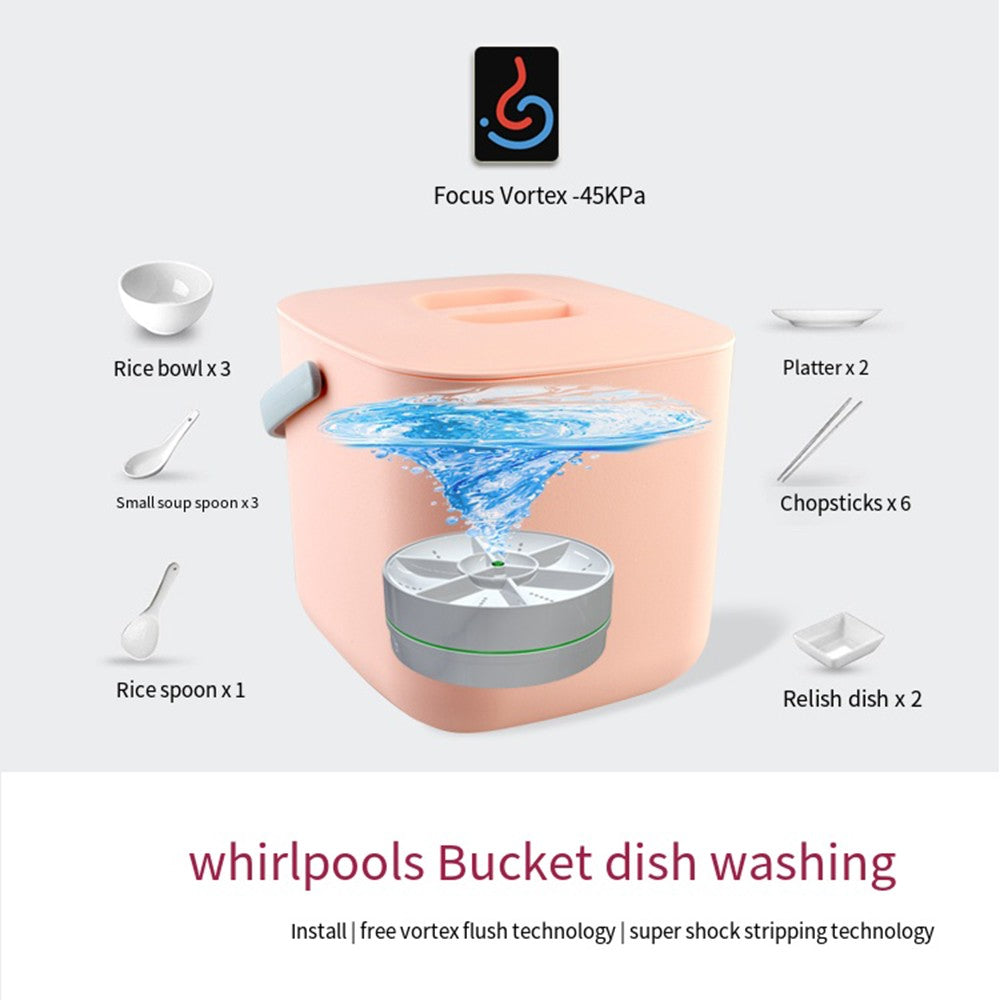 Portable Mini Ultrasonic Dishwasher USB Wireless Fruit Vegetable Dish Washer Electric Kitchen Home Dish Washing Machine Cleaner