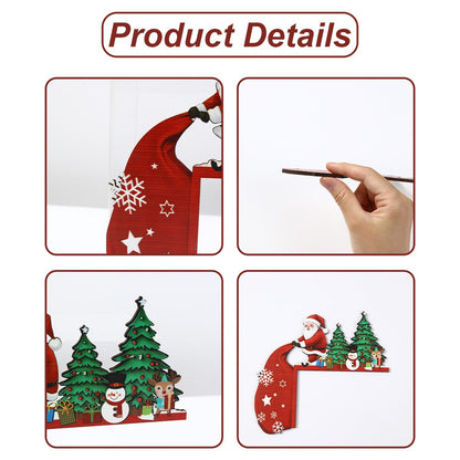Christmas Gingerbread Man Wooden Door Frame Decoration Merry Christmas Decor for Home 2025 Navidad Xmas Ornament New Year 2026