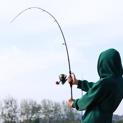 Sougayilang Vara de Pesca 1,8~2,1m Fibra de Carbono Spinning Casting Lure Rod Max Drag 10kg para Pesca de Baixo Achigã Truta Caña De Pescar