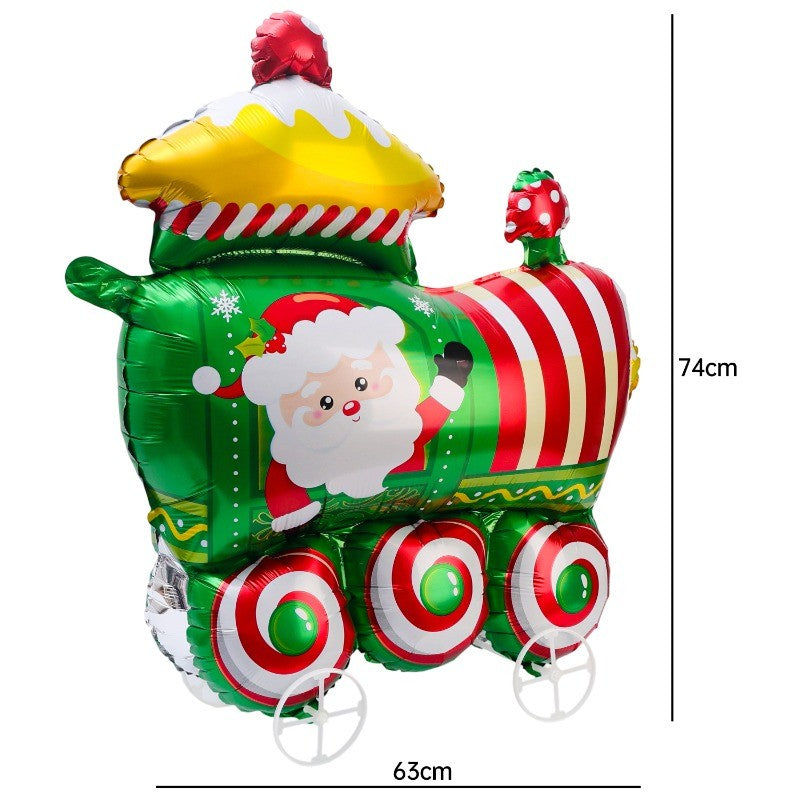 Large Christmas Standing Balloons Christmas Aluminum Film Balloon Santa Claus Snowman Balloon for New Year Xmas Party Home Decor