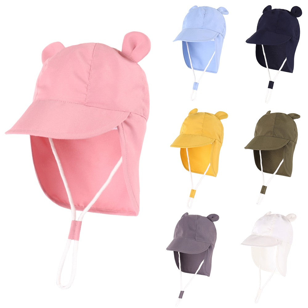 Chapéus de Sol Ajustáveis para Bebês com Proteção de Nuca - Chapéu Infantil Perfeito para Natação e Brincadeiras para Meninas e Meninos