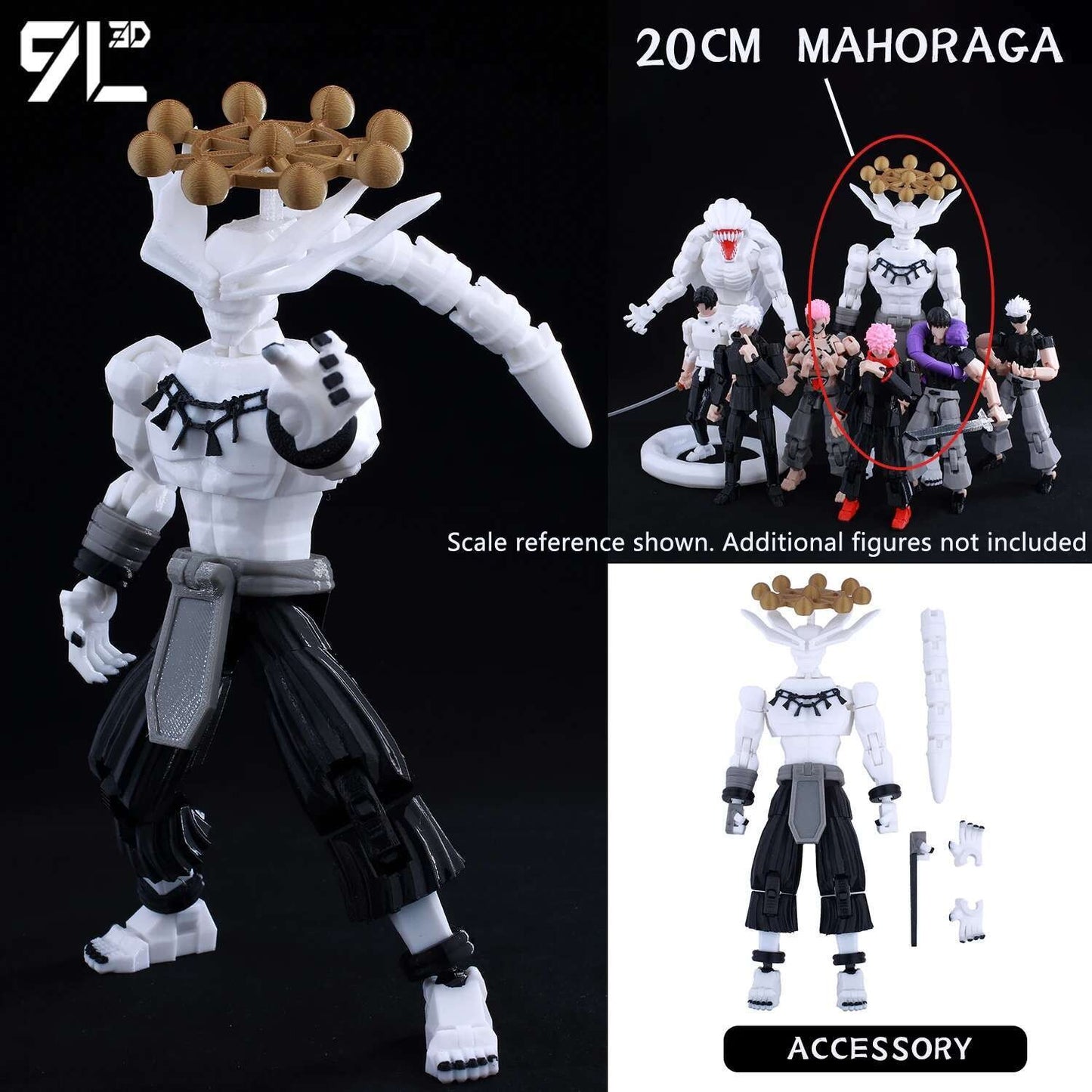 9L3D Lucky13 Titan 13 Ichigo Kurosaki Anime Action Figure Dummy 13 Espada Posável Máscara Oca Modelo Decoração Surpresa de Aniversário
