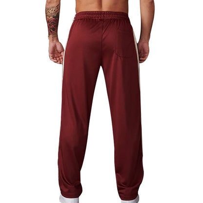 2024 Outono Europa E Estados Unidos Nova Moda Calça Reta Masculina Americana Solta Esporte Estampada Calça de Rua Combinando
