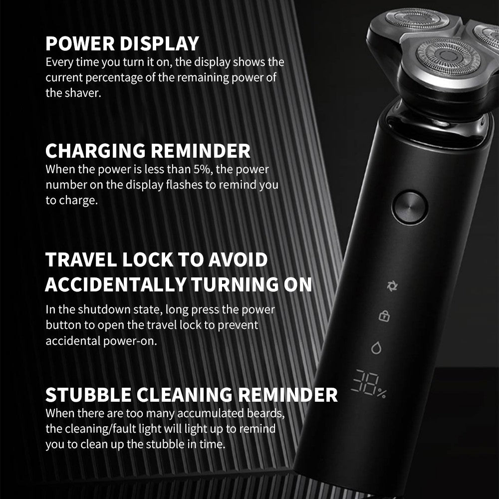 XIAOMI MIJIA S500 Electric Shaver Dry Wet Shaving Triple Blade Trimmer Beard Floating Head Men's Shaver Electric Razors Machine