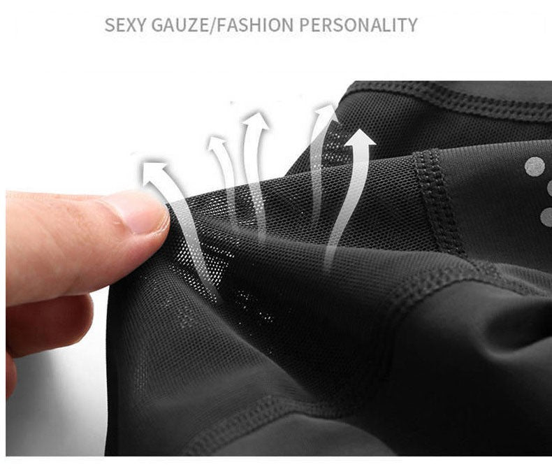 Women Fitness pants Tight Leggings Seamless High Waist Push Up mesh Legging Breathable Sport Cropped shorts Sexy Gym Yoga Pants