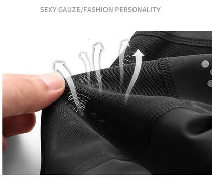 Women Fitness pants Tight Leggings Seamless High Waist Push Up mesh Legging Breathable Sport Cropped shorts Sexy Gym Yoga Pants