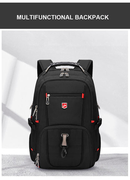 Waterproof 20 Inch Laptop Backpacks USB Charging School Bag Anti-theft Men Backpack Travel Backpack Male Mochila High Capacity