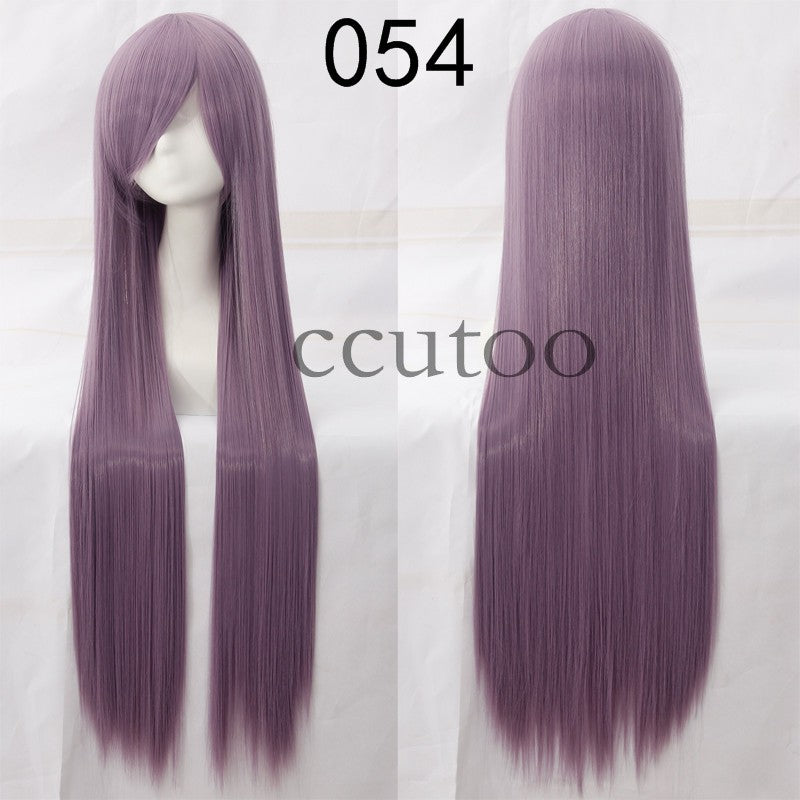 ccutoo 100cm Peruca de Cosplay Reta Sintética de Cabelo Longo de Alta Temperatura 82 Cores Disponíveis