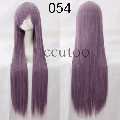 ccutoo 100cm Peruca de Cosplay Reta Sintética de Cabelo Longo de Alta Temperatura 82 Cores Disponíveis