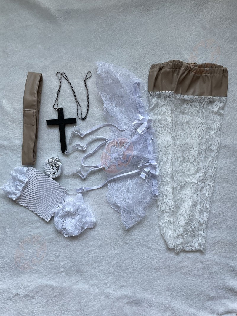 Death Note Cosplay Costume Misa Amane Imitation Leather Sexy Dress +Neck jewelry+stockings+necklace Uniform Outfit Halloween Wig