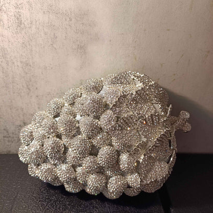 Fashion Grape Crystal Bags Purse Purple Designer Women Party Clutches Mini Clutch Bags Drop Shipping Wedding Bridal Handbags