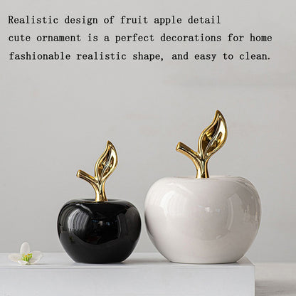 Estatueta de Cerâmica Estilo Europeu Clássico para Decoração de Mesa, Artesanato, Ornamentos de Frutas Fofos e Engraçados para o Natal, Casa e Quarto, Estátuas e Esculturas