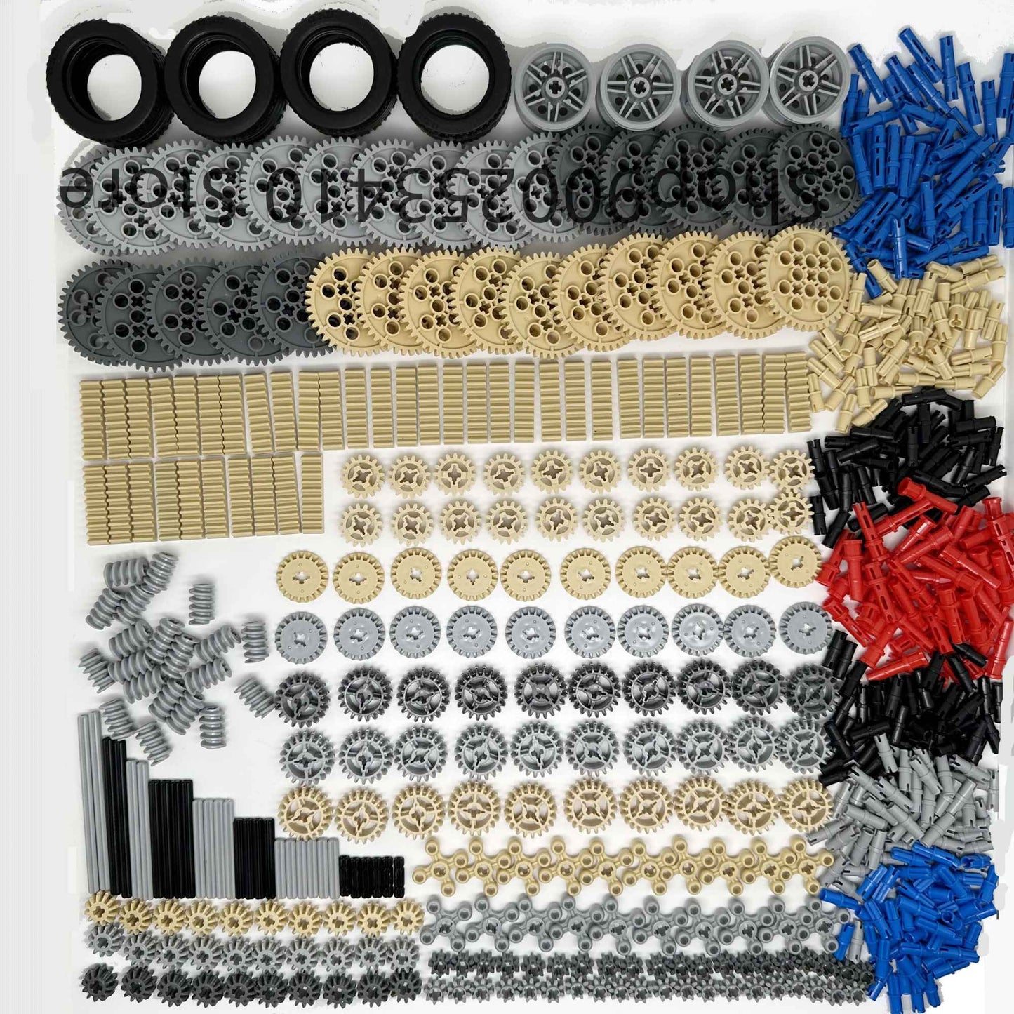 Blocos de Montar de Plástico de Alta Tecnologia, Pneus de Carro, Engrenagens, Eixos Transversais, Vigas, Peças DIY, Conjunto de Tecnologia MOC a Granel, Brinquedos