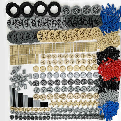 Blocos de Montar de Plástico de Alta Tecnologia, Pneus de Carro, Engrenagens, Eixos Transversais, Vigas, Peças DIY, Conjunto de Tecnologia MOC a Granel, Brinquedos