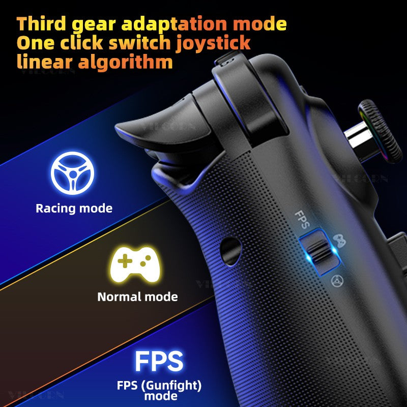 D8Pro RGB Tablet Game Controller FPS Mobile Gamepad For Switch Android ios PS3 PS4 PC Hall Trigger Joystick