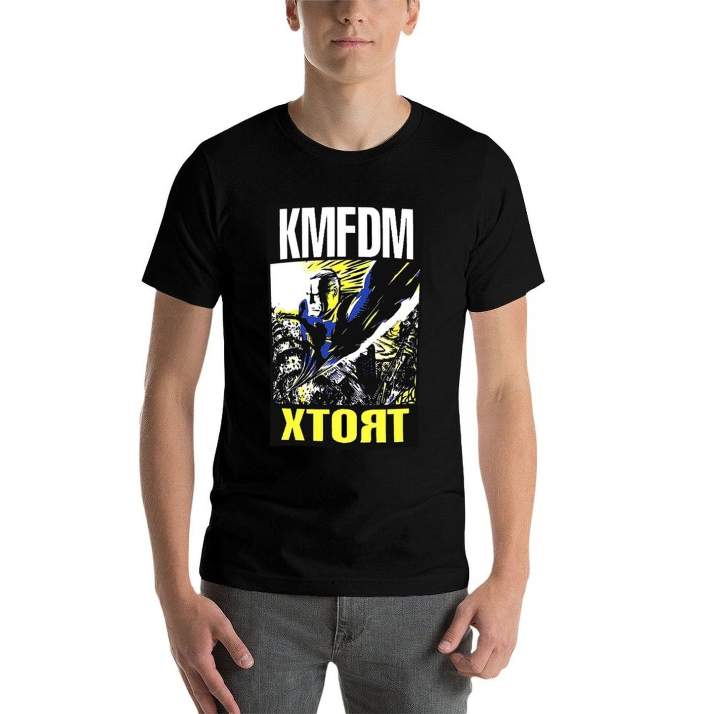 man t man graphic KMFDM shirt t plain logo T-Shirt t shirt designer shirts T-Shirt