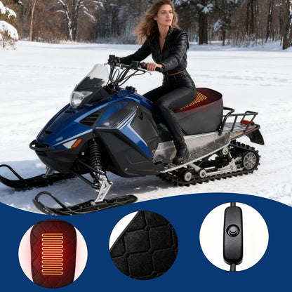 Almofada de assento de motocicleta Almofada de assento aquecida para motocicleta Almofada de scooter para clima frio para motocicleta off-road ATV Snowmobile Viagem de estrada Touring