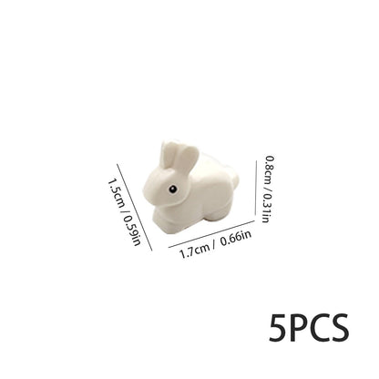 MOC Building Blocks Pets Husky White Kitten Puppy Bulldog Zoo Pet Building Blocks Scene Decoration Props Children's DIY Toy Gift