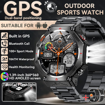 2025 Novo Smartwatch T-Rex 3 Ultra GPS Masculino 10ATM IP68 À Prova D'água GNSS de Banda Dupla Integrado Bússola Smartwatch Esportivo Militar
