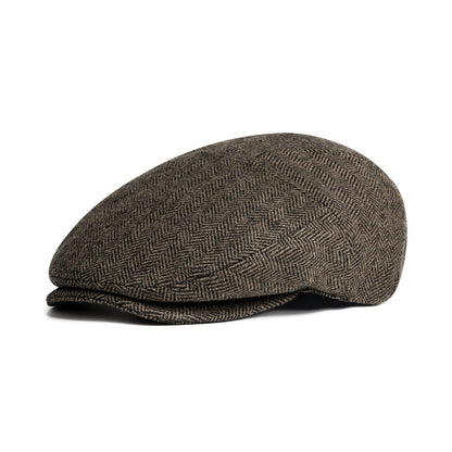 JANGOUL Men Wool Blend XL XXL Ivy Newsboy Cap Classic Tweed Gatsby Cabbie Flat Hat