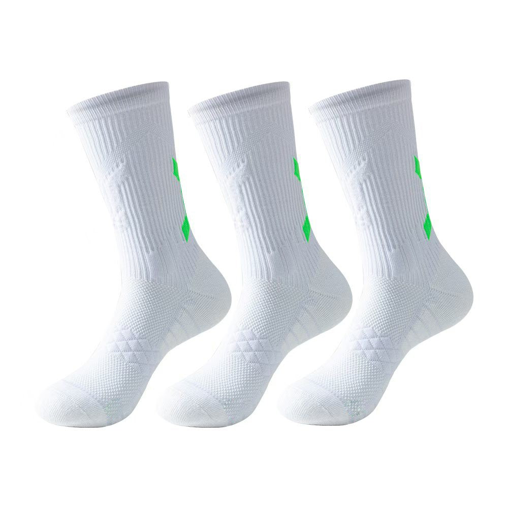 1/3 pairs professional men's basketball socks with thick towel bottom breathable sports socks men's long badminton socks