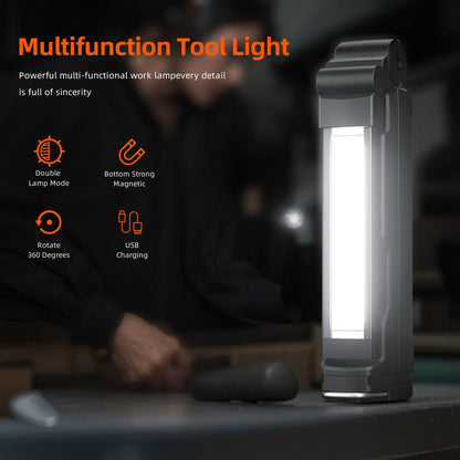 SUPERFIRE G16-S Multifunctional Work light LED+COB Flashlight 360° With Magnetic Base Rechargeable For Car Repair Fishing Torch