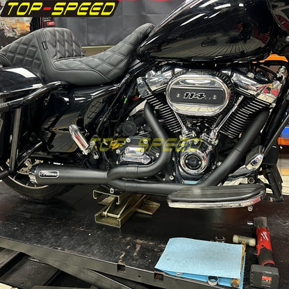 For Harley CVO Street Glide FLHXSE 2017-2025 CVO Road Glide ST FLTRXSTSE 2024-2025 2-Into-1 Exhaust Motorcycle Touring Mufflers