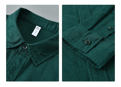 Men's Cotton-Linen Long Sleeve Shirt – Lightweight, Breathable, Vintage-Inspired Business Casual Shirt for Spring/Summer Fashion