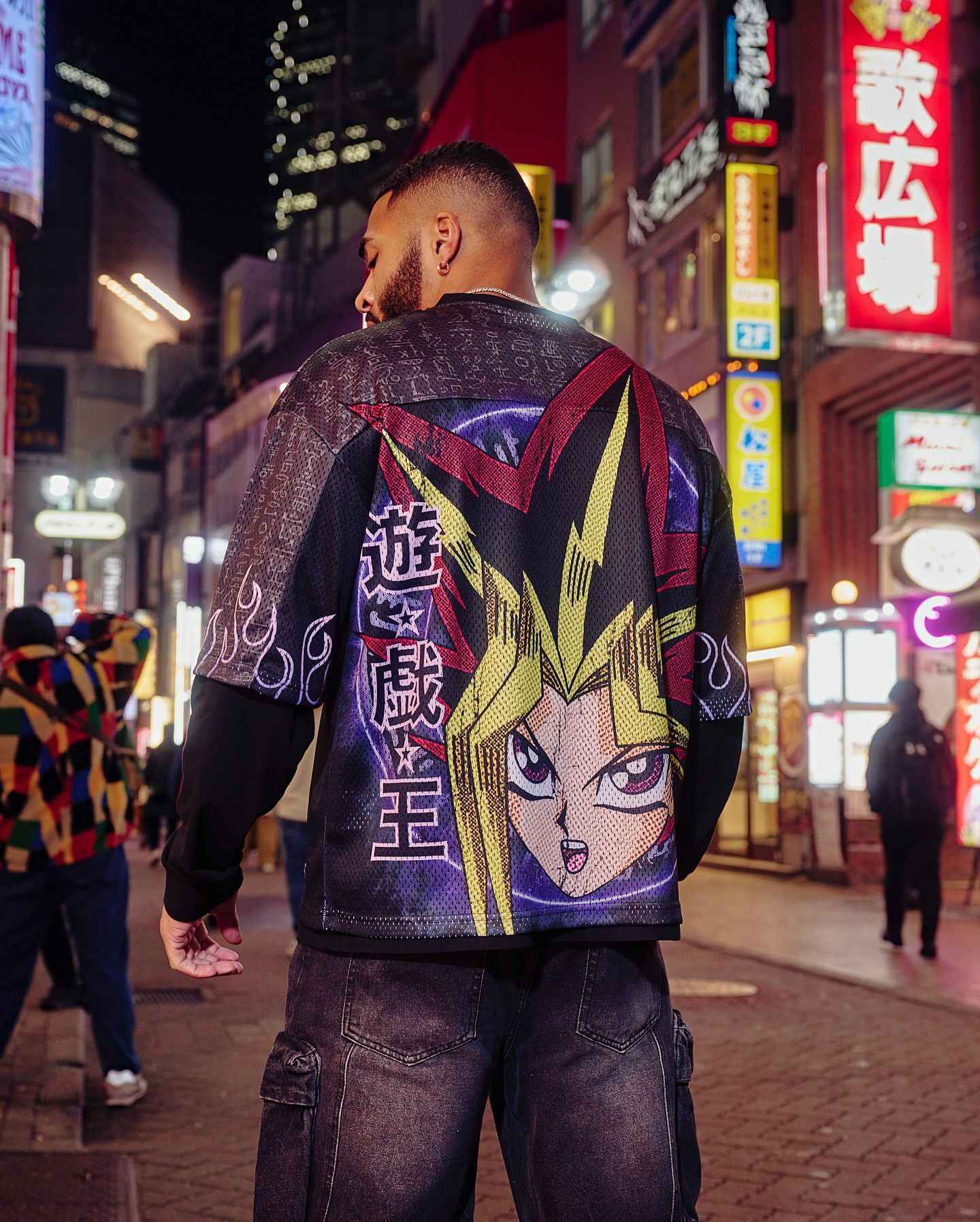 Young American oversized T-shirt summer new casual sports fitness quick drying breathable printed large mesh short sleeved shirt