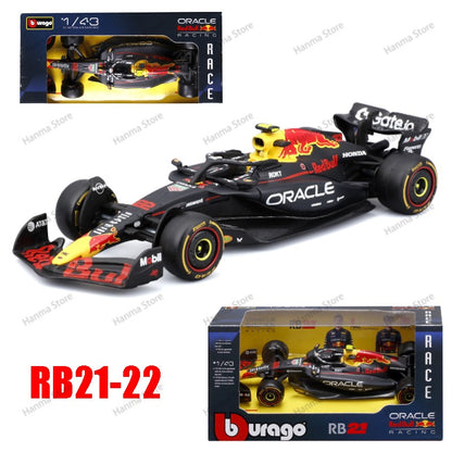 Rb21 Red Bull F1 Japonês Bburago 1:43 Mclaren Mcl39 Miniatura de Liga Diecast Modelo #4 #81 Campeão Mcl38 Miami Gp Mônaco Carro de Brinquedo