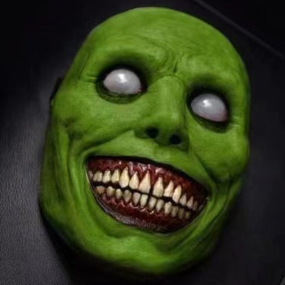 Scary Demon Halloween Mask Creepy White Face Cover Cosplay Prop for Haunted House Horror Party Costume Dress Up