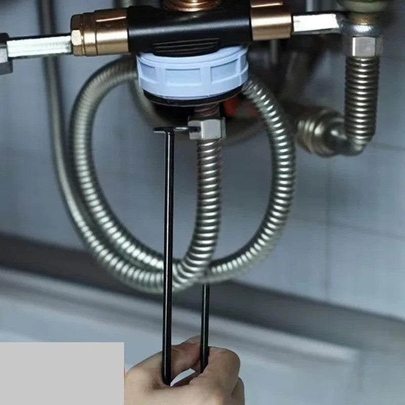 Chave de Pia 5 em 1 Multifuncional Aço Carbono para Torneiras Chave de Tubulação de Encanamento Kit de Reparo de Pia de Banheiro Cozinha Ferramentas de Hardware