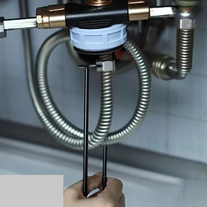 Chave de Pia 5 em 1 Multifuncional Aço Carbono para Torneiras Chave de Tubulação de Encanamento Kit de Reparo de Pia de Banheiro Cozinha Ferramentas de Hardware