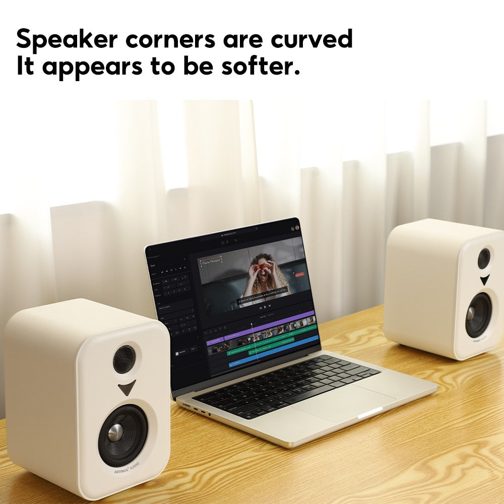 AIYIMA S400 Upgrade Active Speakers Wooden Studio Monitor Bluetooth USB OPT RCA Inputs Subwoofer Output Record Player Speaker