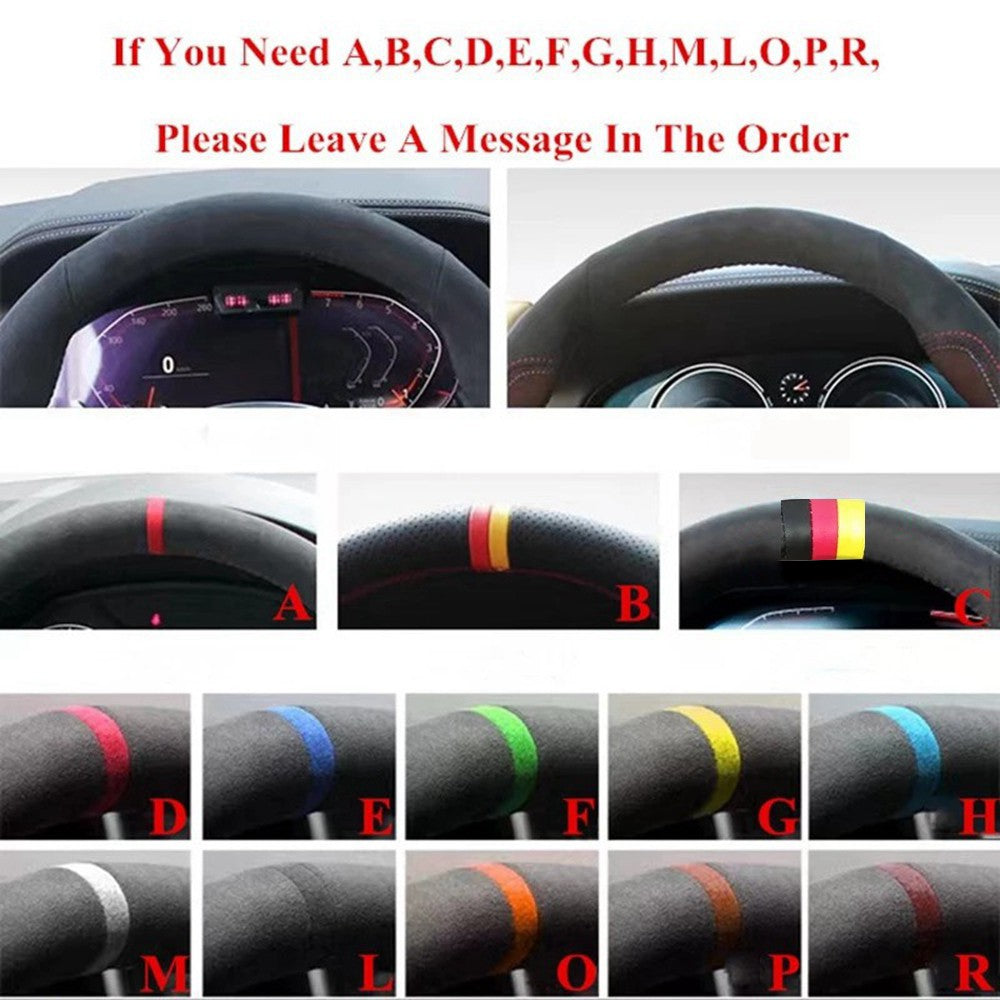 Car Steering Wheel Cover Black Non-Slip Artificial Leather For Volkswagen VW Golf 7 Mk7 Touran Up New Polo Jetta Passat B8 Tigua