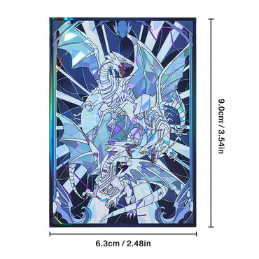63x90mm 50-100pcs Blue eyed White Dragon Anime Card Sleeves Board Game Card Sleeves Game Collection Cards Protector for YGO