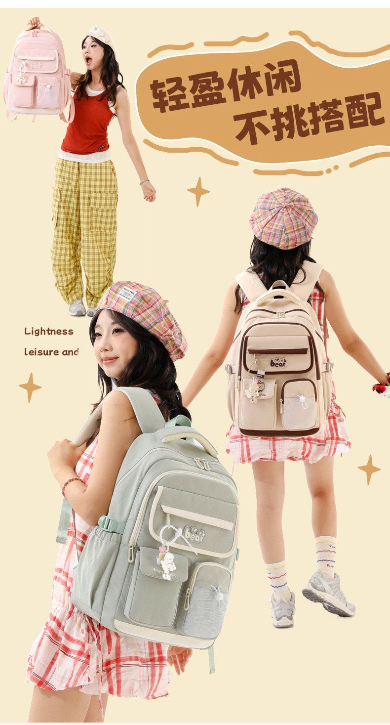 Conjunto de 4 peças de mochilas Oxford para estudantes de ensino médio de grande capacidade, mochilas escolares para adolescentes do ensino médio