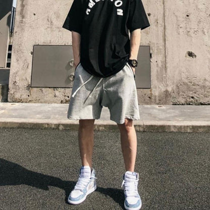 Men's Gym Training Basketball Shorts Loose Fit Mid Calf 3 4 Length Quick Dry Breathable Hiphop Streetwear Casual Workout Running