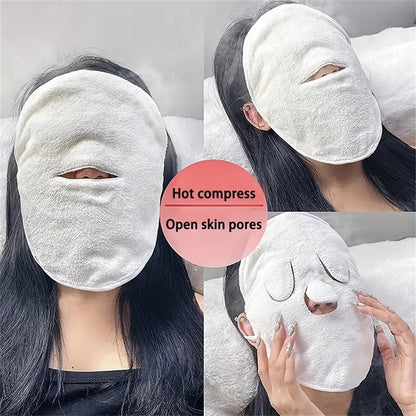 Hot Compress Face Towel Masks Reusable Facial Steamer Towel For Hot Cold Skin Care Sooth Moisturizing Beauty Tool For Home Salon
