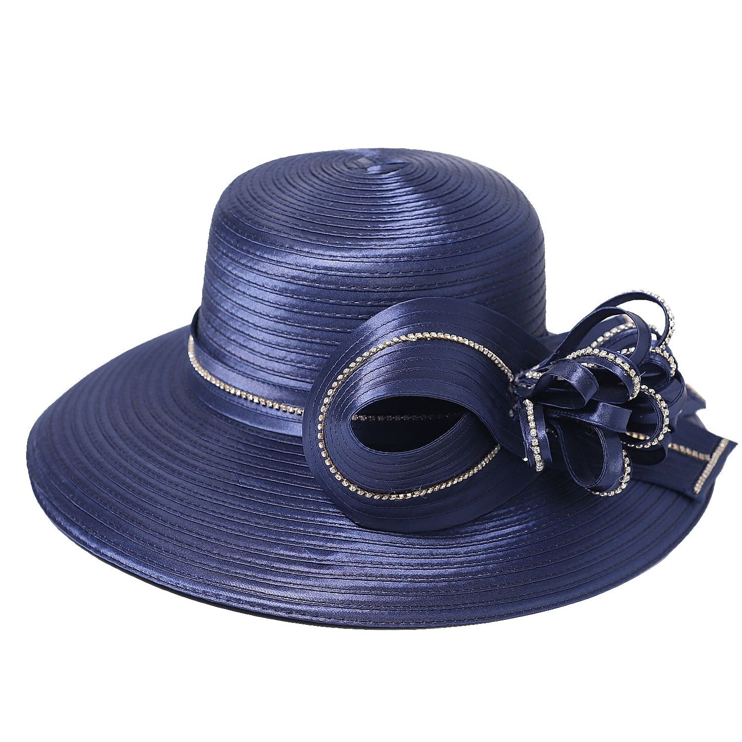 Chapéu Fedora Feminino Elegante Preto Vestido Formal Senhora Igreja Coquetel Chá Festa Chapéus Derby para Mulheres Laço Flor Aba Larga Chapéus Cloche
