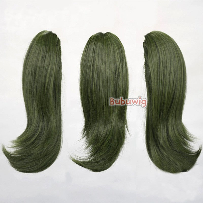 Bubuwig Cabelo Sintético 22 Cores 30cm Curto Liso Rabo de Cavalo Único Moda Anime Preto Vermelho Azul Perucas Cosplay Resistente ao Calor