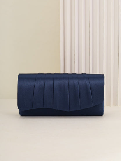 Ladies Dinner Bag Pleated Solid Color Clutch Party Dinner Wedding Light Luxury Envelope Evening Bag for Prom, Dinner/Banquet