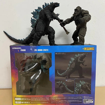 SHM Kong Do Filme Godzilla Vs Kong 2021 PVC Boneco de Ação Kaiju Monsterverse Modelo Dinossauro Brinquedos de Ação Colecionáveis Presentes