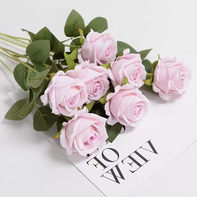 1~20pcs Artificial rose decoration Red rose Realistic artificial flowers Fake flowers Wedding dining table home decoration