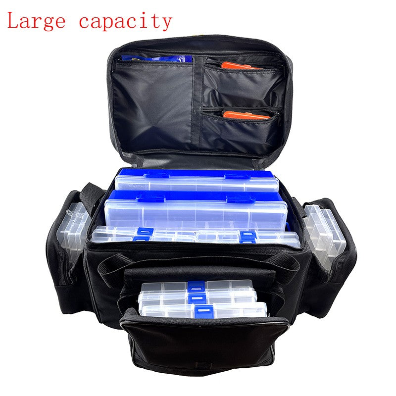 50*30*25cm Bolsa de Pesca Impermeável de Nylon Grande Capacidade Multiúso Bolsas de Ombro de Pesca de Duas Camadas para Atividades ao Ar Livre