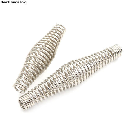 1PC 11/14cm Metal BBQ Pit Grill Stainless Steel Handle Spring for Wood Furnace Stove Barbecue Smoker Fireplaces Accessories