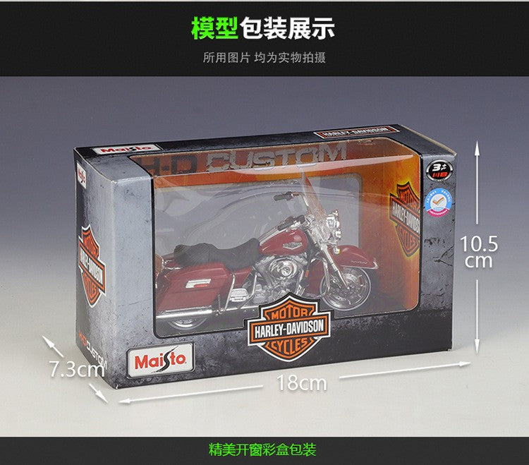 Maisto 1:18 Harley Road King 1999 FLHR Road King Imitação Liga Modelo de Motocicleta com Base Coleção de Presente de Brinquedo para Exibição